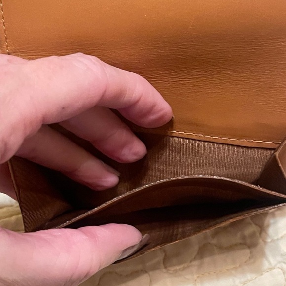 Celine Vintage EUC Paris Kisslock Compact Leather & Canvas Wallet - Picture 7 of 8
